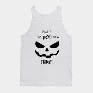 Spooky Pumpkin Face Fridays Tank Top